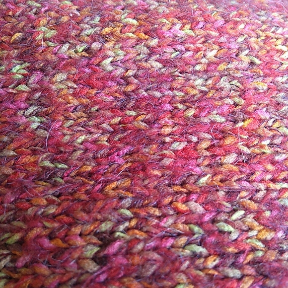 Vintage Knit Collared Cardigan with One Button Verigated Wool size S/M - Picture 3 of 11